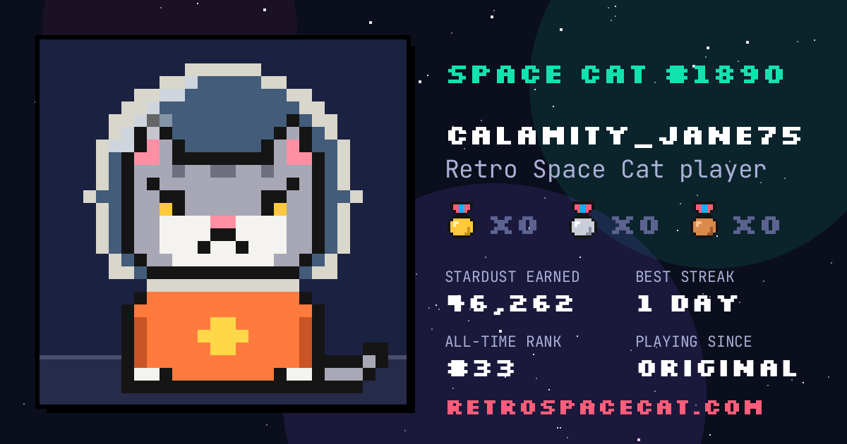 Space Cat card for Calamity_Jane75: Space Cat #1890