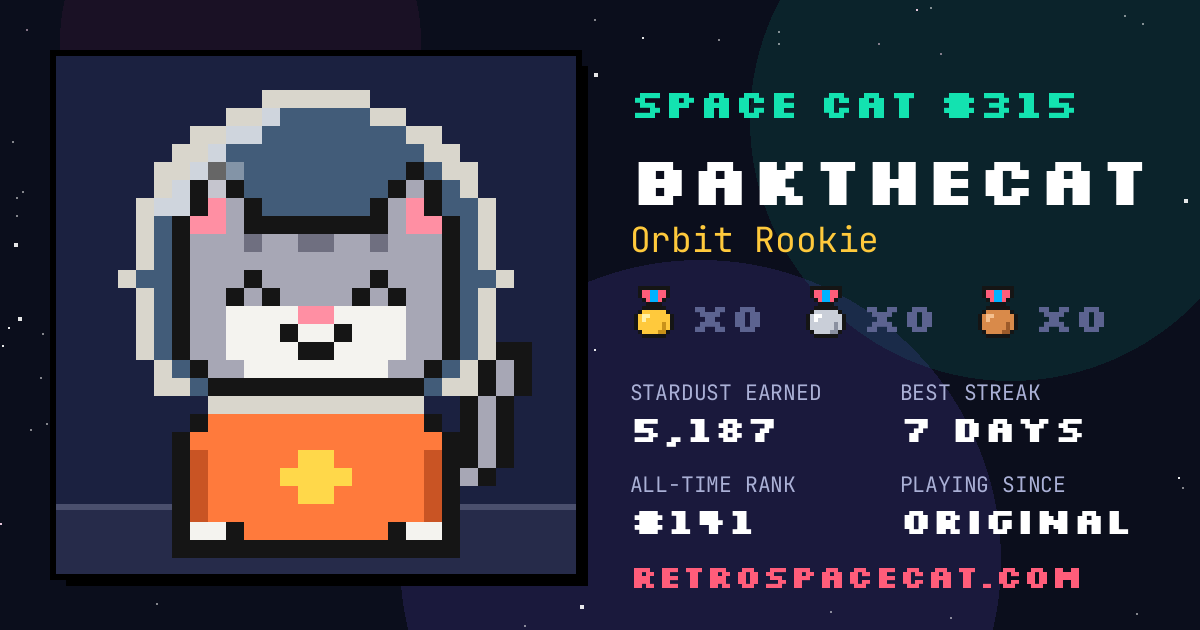 Space Cat card for bakthecat: Space Cat #315