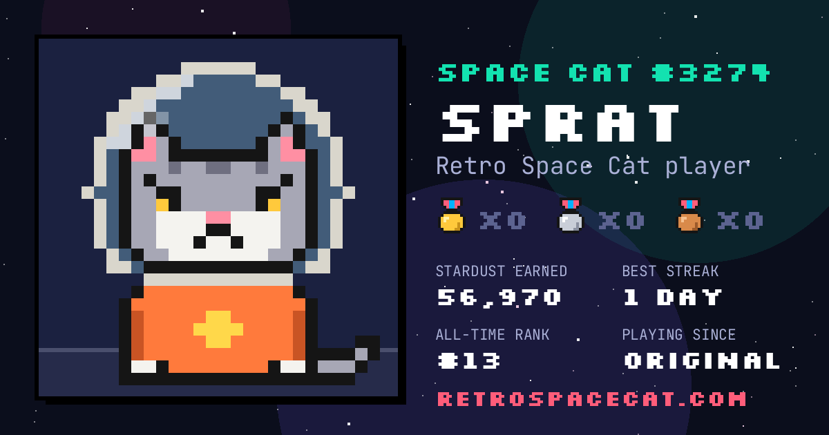 Space Cat card for sprat: Space Cat #3274